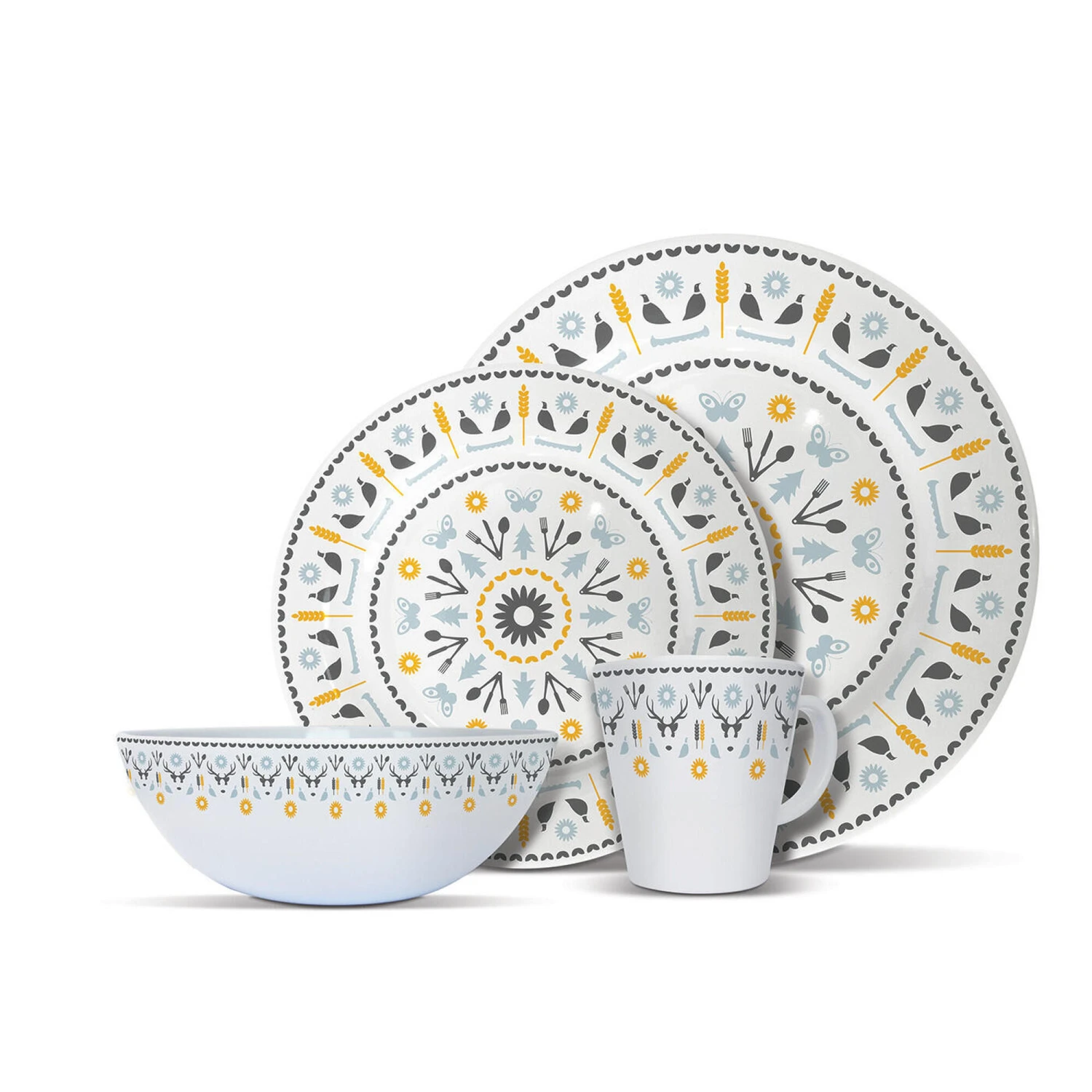 OLPRO Whitbourne Melamine Set (16 Piece) 3 OLPRO Whitbourne Melamine Set (16 Piece)