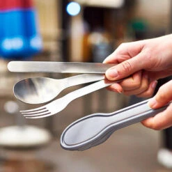 Black+Blum Stainless Steel Cutlery Set With Case Grey -Camping Promotion Shop k6e8860304869fc8c8346ff2f981f5405