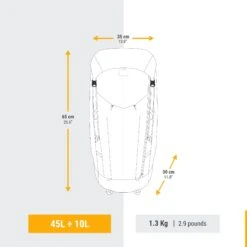 Women’s Ultralight Trekking Backpack 45+10 L -Camping Promotion Shop k89aa17a85440973a5bdeb2cf73a86143