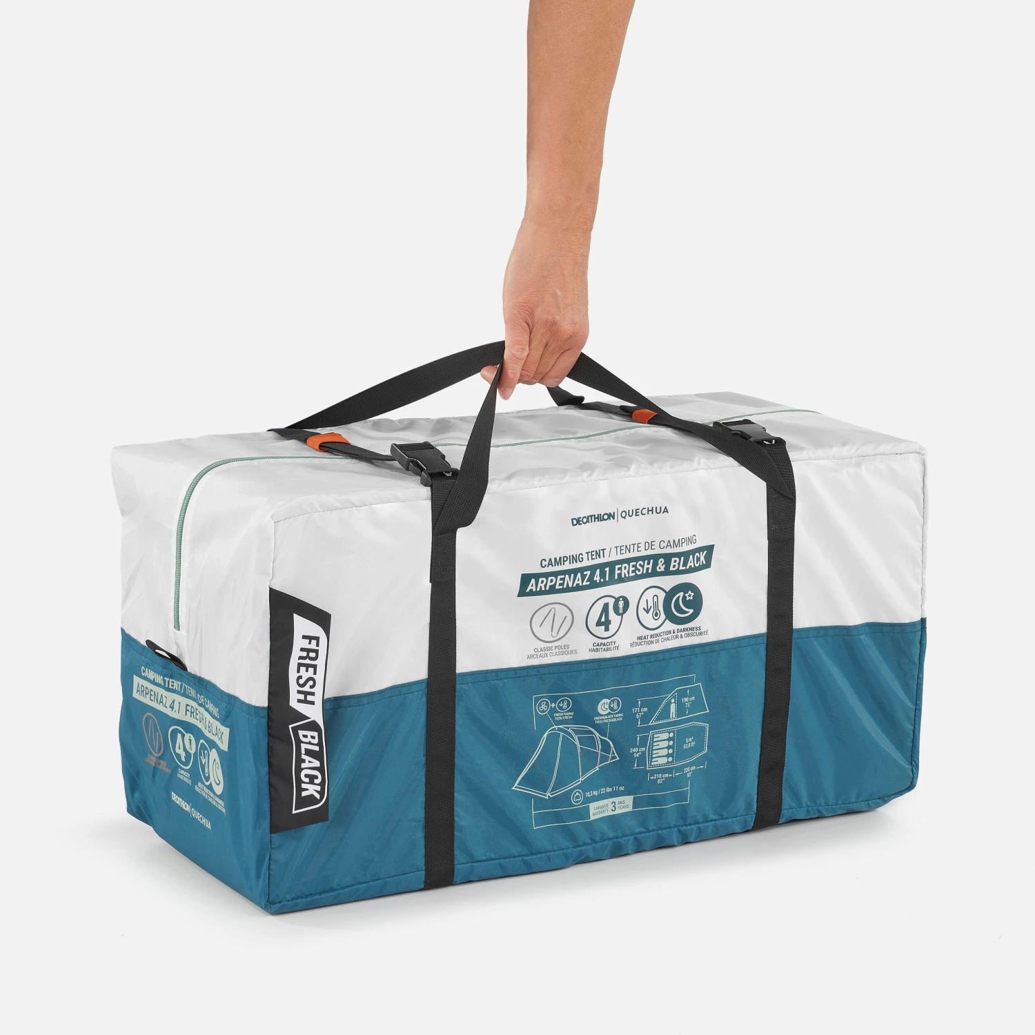 Quechua 4 Man Blackout Tent With Poles 7 Quechua 4 Man Blackout Tent With Poles - Image 5