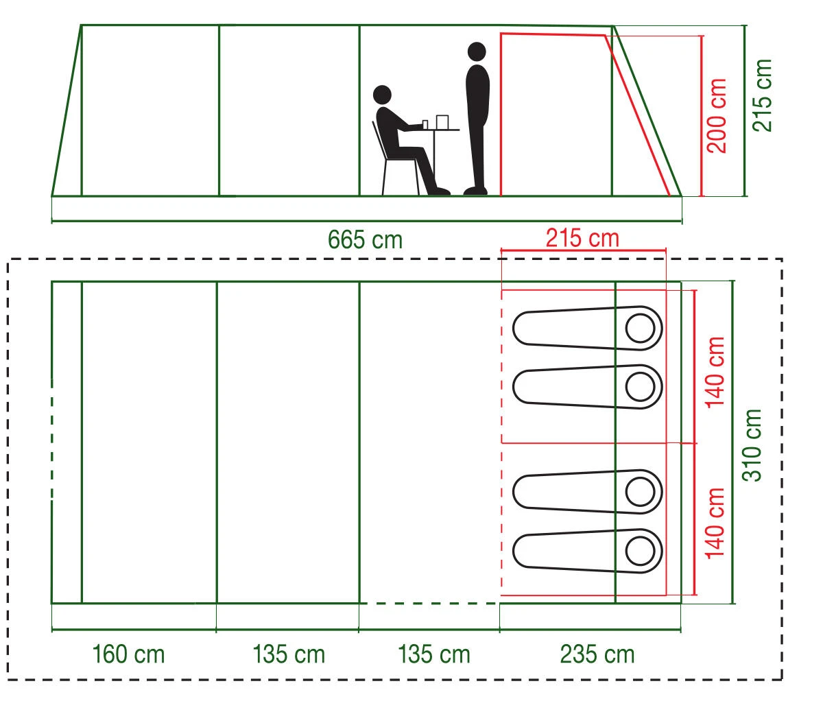 Coleman Weathermaster 4XL BlackOut Air Tent 4 Coleman Weathermaster 4XL BlackOut Air Tent - Image 2