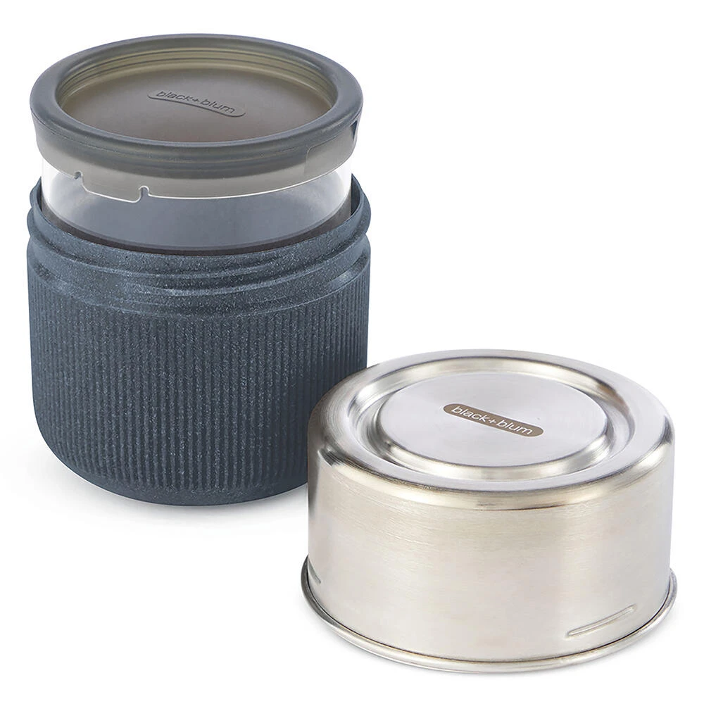 Black+Blum Glass Lunch Bowl 450ml Slate 4 Black+Blum Glass Lunch Bowl 450ml Slate - Image 2