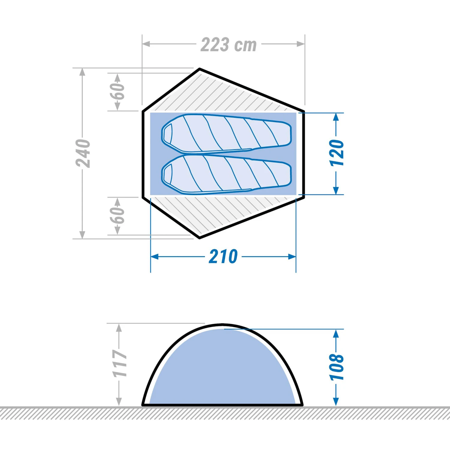 2 Man Trekking Dome Tent - MT500 6 2 Man Trekking Dome Tent - MT500 - Image 4