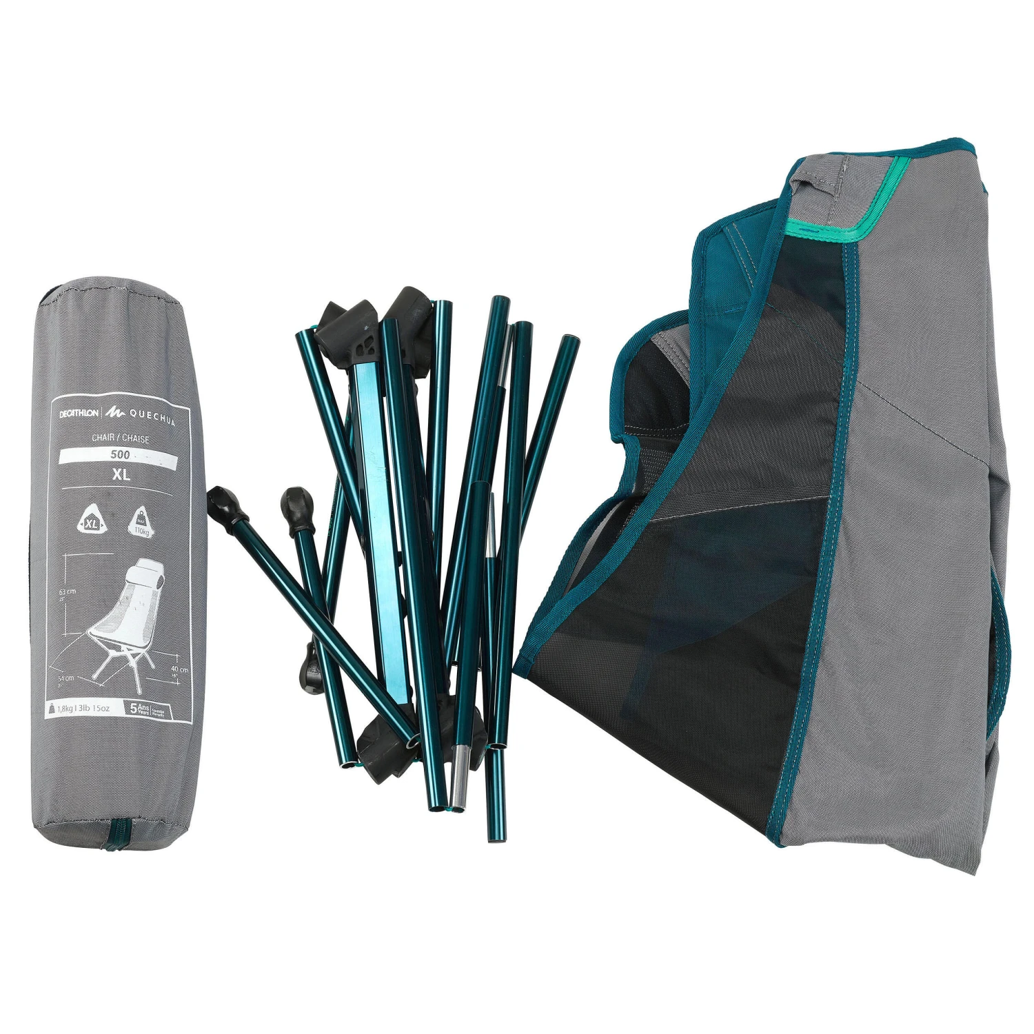 Quechua XL FOLDING CAMPING CHAIR 4 Quechua XL FOLDING CAMPING CHAIR - Image 2