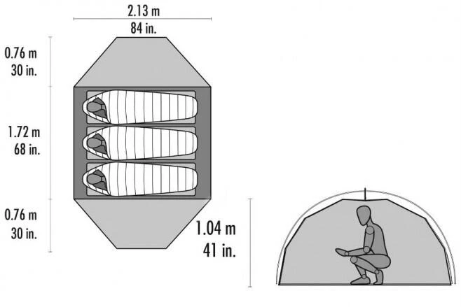 MSR Elixir 3 Tent Gray 4 MSR Elixir 3 Tent Gray - Image 2