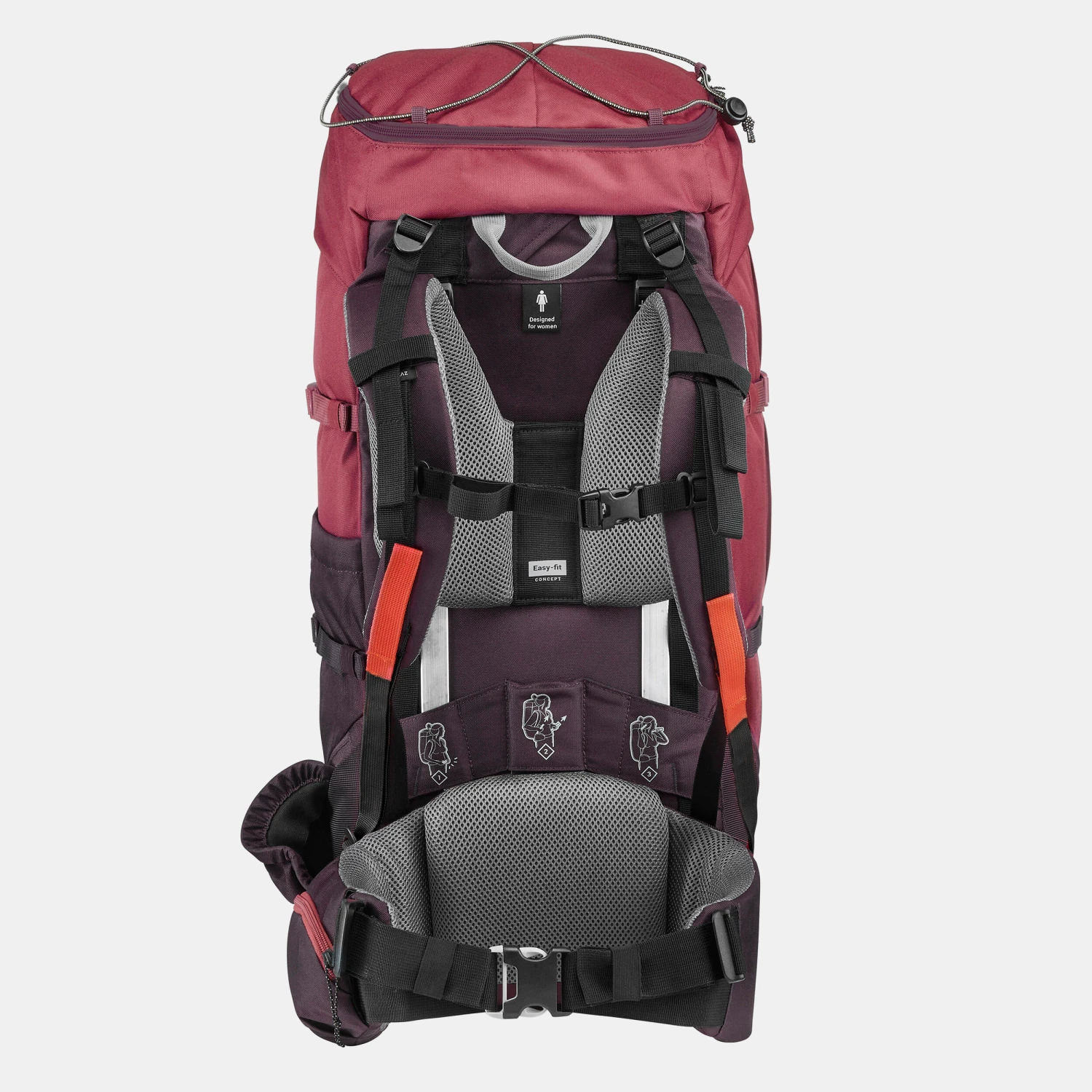 Women's Trekking 50 L Backpack MT100 Easyfit 7 Women's Trekking 50 L Backpack MT100 Easyfit - Image 5